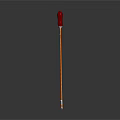 Orange Curved Frame Hand Tool With Red Handle And Metal Rod