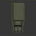 Green Military Tank With Heavy Armor Turret Long Cannon And Tracks Design