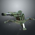 Turret Turntable Railgun Sci-fi Tower Defense Game Tower Defense Sci-fi Turret Game Turret Game Battery 3d model