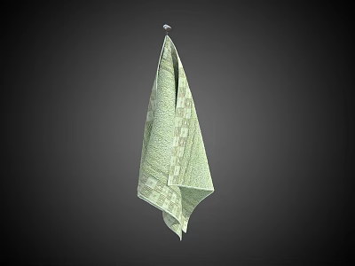 Towel Bathroom Supplies Kitchen Supplies Green Towel 3d model Towel Bathroom Supplies Kitchen Supplies Green Towel 3d model