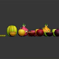 Vibrant Exotic Fruits Display With Whole And Sliced Varieties Including Dragon Fruit Kiwi And Passion Fruit