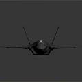 Modern Stealth Fighter Jet Model With Sleek Aerodynamic Design And Dark Finish