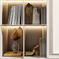 Modern White Double Door Wardrobe With Lit Storage Shelves And Gold Accents