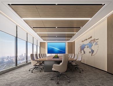 Modern Conference Room 3d model