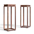 Traditional Wooden Flower Stands With Square Frame Design And Two Pieces