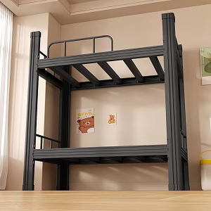 Upper and lower bunk bed iron bed high and low bed student dormitory bed staff dormitory iron bed 3d model