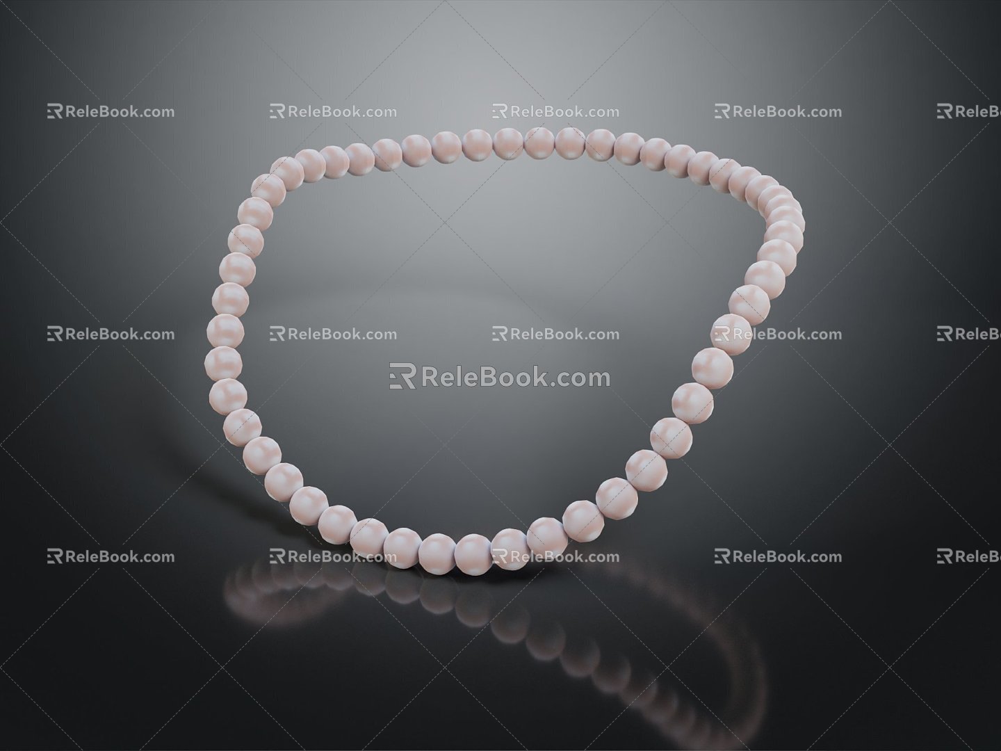 Modern Necklace Tianzhu Necklace Pearl Necklace Ornament 3d model