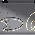 Contemporary Abstract Pendant Lights With Spiral Circular Design And LED Illumination