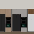 Modern embedded refrigerator cabinet 3d model