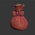 Decorative Orange Bag Shaped Household Item With Bow And Yellow Rim