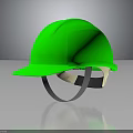 Green Safety Helmet Construction Protective Gear With Adjustable Strap Design