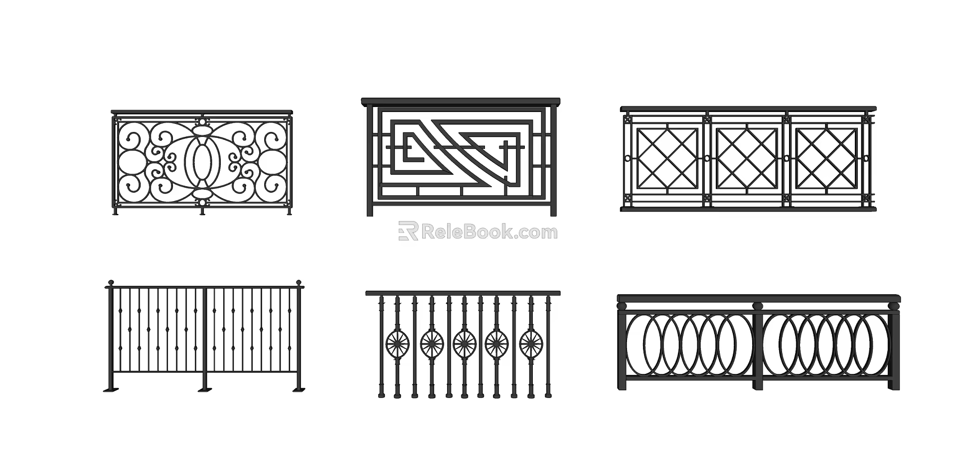 Modern Railing Guardrail Railing Handrail 3d model