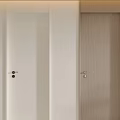 Minimalist Modern Interior Swing Doors In White Light Wood And Dark Gray