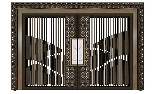 new chinese style gate 3d model