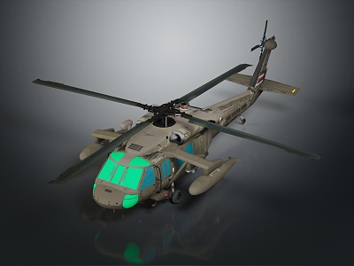 Modern Helicopter 3d model