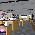 Modern Business Hall Telecom Business Hall Mobile Phone Store Digital Store Digital Store Display Cabinet Telecom Comprehensive Store Reception Desk 3d model