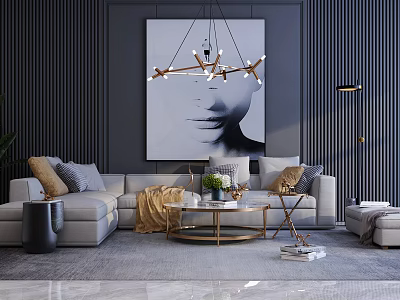 Modern Sofa Coffee Table Combination Sofa Coffee Table 3d model