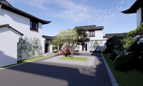 Chinese Townhouse Villa 3d model