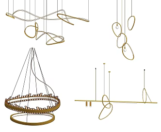 Light Luxury Chandelier Crystal Chandelier Living Room Chandelier 3d model