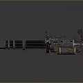 Browning Machine Gun Browning Gatling White Machine Gun Machine Gun Bullet Military 3d model