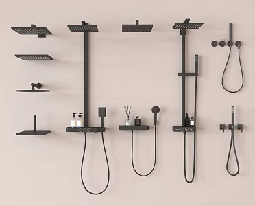Modern Shower Bathroom Small Shower 3d model