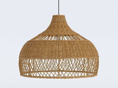 Handmade Rattan Chandelier Japanese Style Rattan Chandelier Homestay Chandelier Restaurant Handmade Lamps Pastoral Dining Table Rattan Lamps 3d model