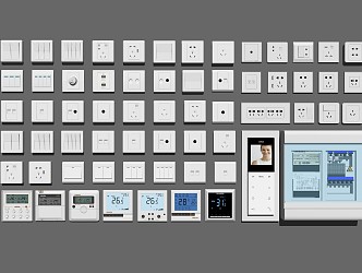 modern switch intelligent switching power switch 3d model