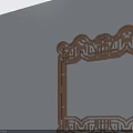 Swing Door With Ornate Decorative Frame And Intricate Carvings Vintage Style