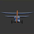 Blue and White Aerospace Model Aircraft with Wing Structure for Space Exploration
