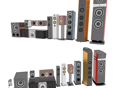 Wireless Headphones and Speakers with Modern Designs Multiple Models and High Fidelity Sound 3d model