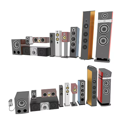 Wireless Headphones and Speakers with Modern Designs Multiple Models and High Fidelity Sound 3d model