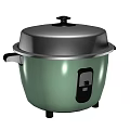 Stylish Green Rice Cooker with Black Lid and Control Panel as Modern Kitchen Appliance