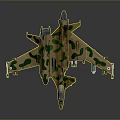 Camouflage Painted Aerospace Vehicle With Aerodynamic Design And Engine Details