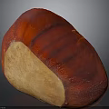 Shiny Red And Orange Whole Chestnut Fresh Natural Healthy Food Snack