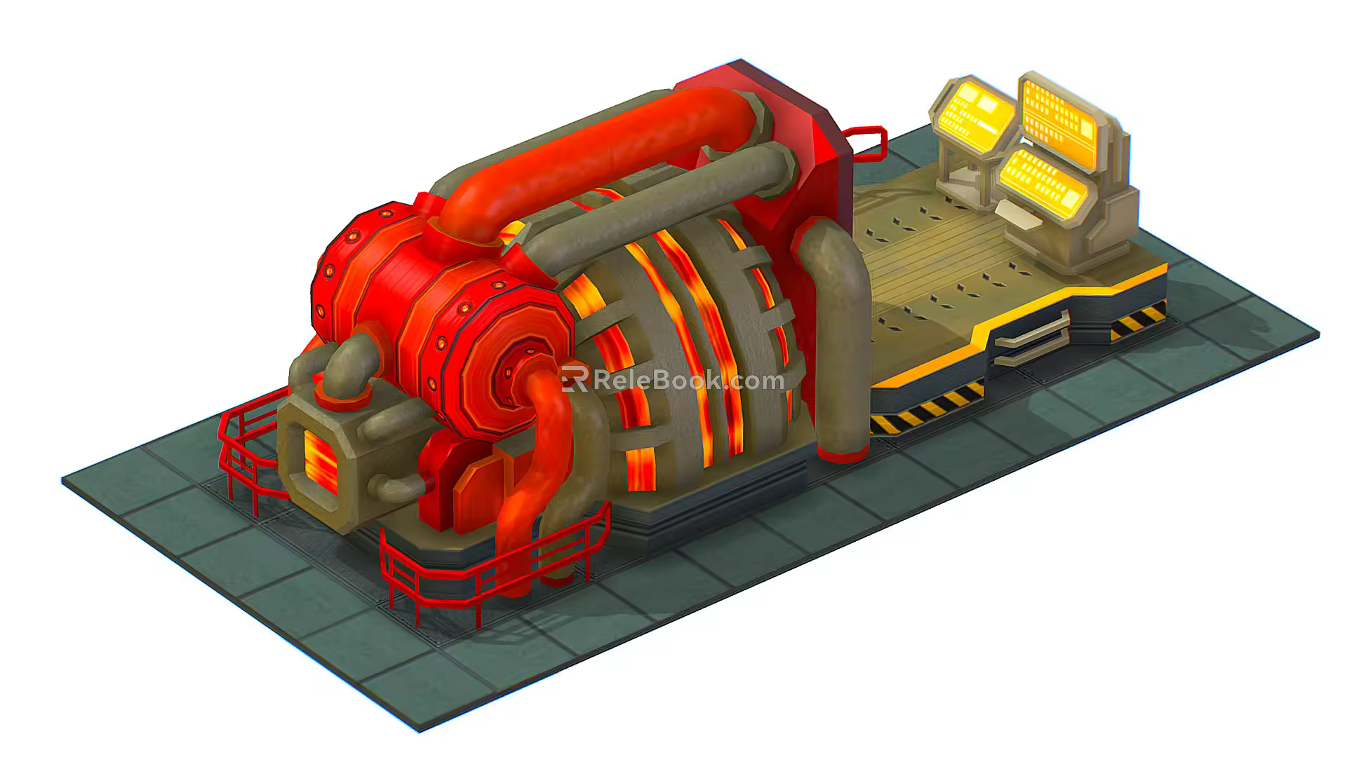 Modern generators Equidistant installation Power plant generators 3d model