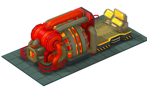 Modern generators Equidistant installation Power plant generators 3d model