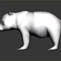 Realistic 3D Panda Model With Black And White Fur Standing Pose 3d model