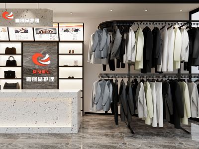 Modern Dry Cleaning Shop model