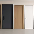 Swing Doors In Various Colors With Handles For Modern Interior Design