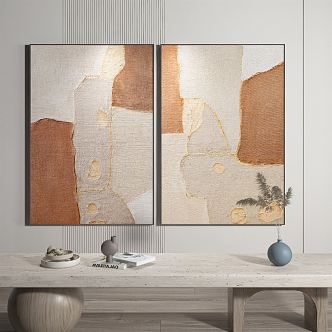 modern abstract painting abstract decorative painting 3d model