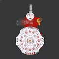 Red And Silver Model Engine With Heat Sink Cylinder For RC Vehicles