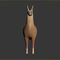 Light Brown Llama Standing On Dark Background With Shiny Surface 3d model