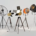 Stylish Diverse Floor Lamps With Tripod Bases And Various Metal Shades