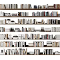 Books and Magazines Displayed on Multiple Organized Wooden Shelves in Library