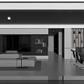 Modern Minimalist Open Plan Living And Dining Room With Cozy Sofa And Stylish Dining Sets