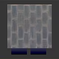 Two Story Commercial Brick Building With Blue Awnings Glass Storefronts And Flat Roof