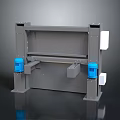 Industrial Mechanical Equipment With Gray Frame Blue Motors And White Panels