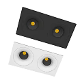 Modern Flush Mounted White and Black Downlights and Spotlights for Indoor Lighting