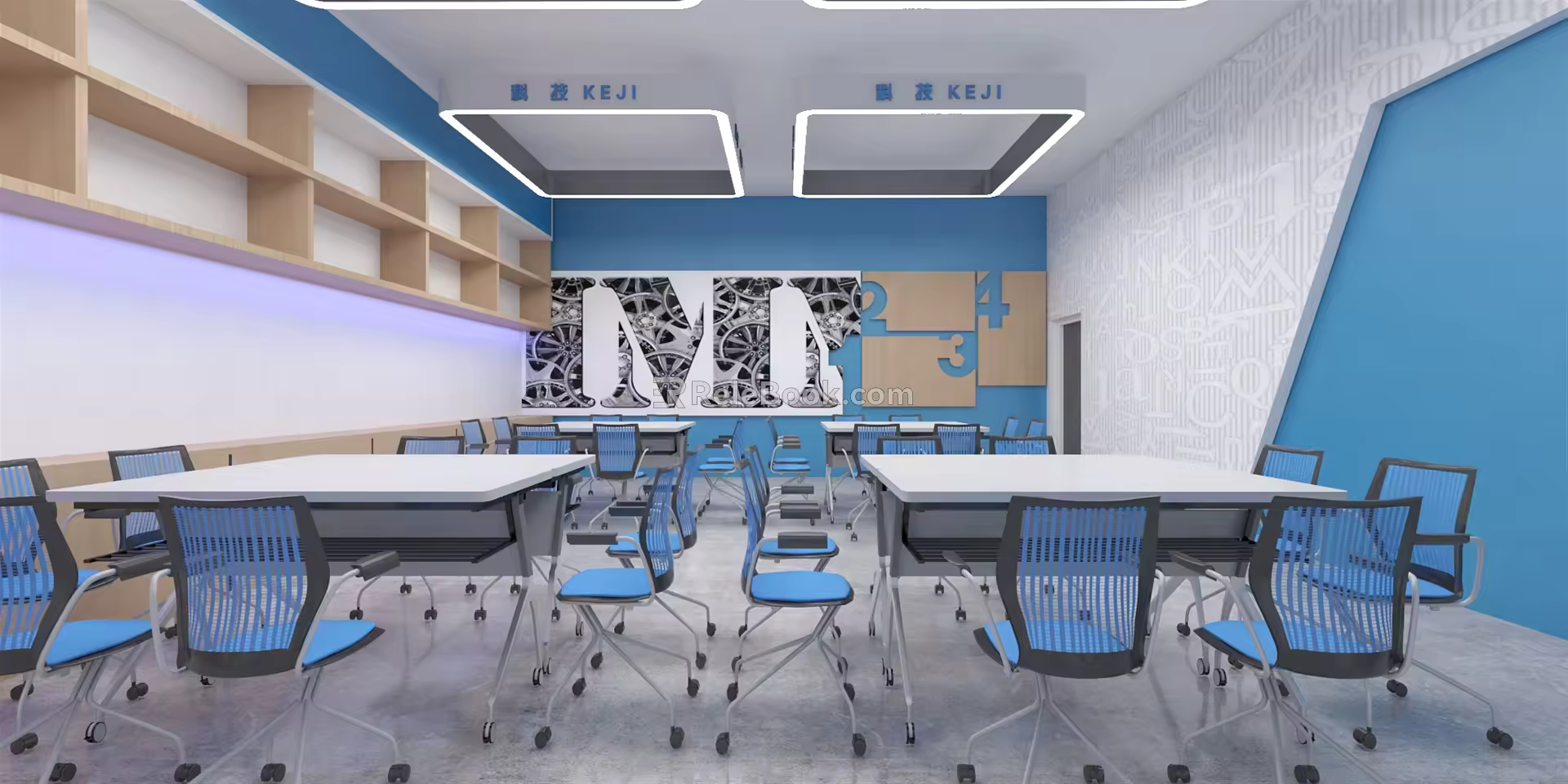 Modern Classroom Training Classroom Modern Classroom Virtual Simulation Classroom Computer Classroom Robot Classroom 3d model