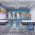 Modern Classroom Training Classroom Modern Classroom Virtual Simulation Classroom Computer Classroom Robot Classroom 3d model